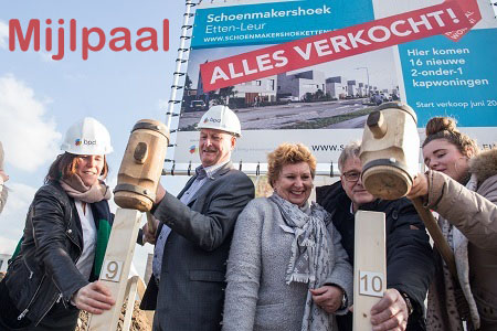 Samen met de nieuwe buren wordt de mijlpaal geslagen