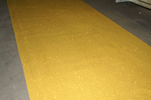 Gouden glitter loper op voorraad beschikbaar